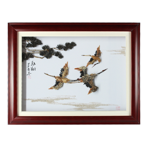 风雨雕石艺画 · 仙鹤