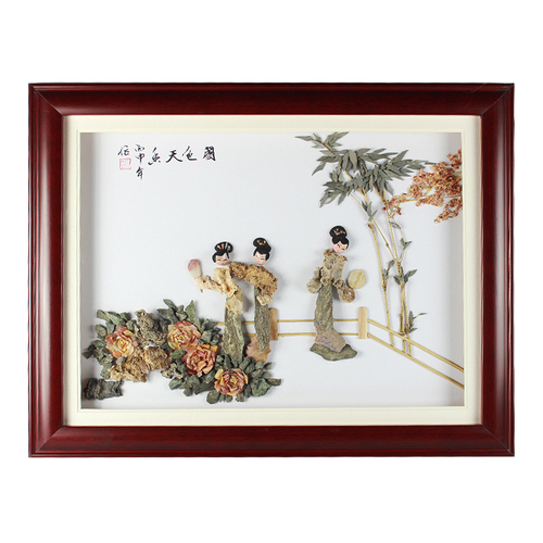 风雨雕石艺画 · 仕女